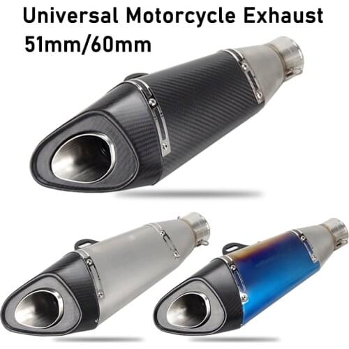 51MM 60MM Universal Motorcycle Exhaust Pipe R11 Modified Escape Moto For Z650 Z900 ER6N CBR1000RR YZF R1 R3 S1000RR Slip On