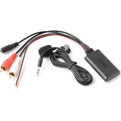 Universal Car Bluetooth Module (2RCA Lotus Male Head + Bluetooth AUX Music + MAC Bluetooth Call Function)