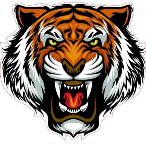 Waterproof cover scratch evil tiger car stickers decorative vehicles with creative sunscreen diesel car PVC stickers 15cm * 16cm