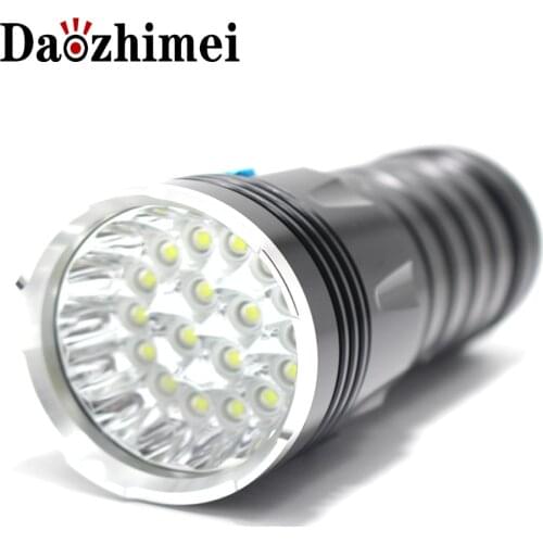 High Power LED Flashlight Torch 18x XM-L T6 Waterproof led Light lamp USB flash light Hunting indicator Light 4x18650 Battery