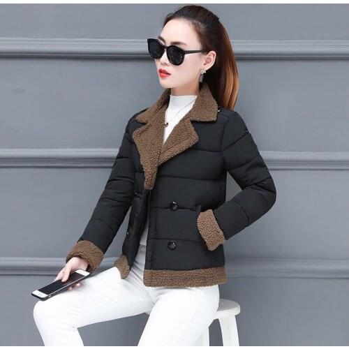 Woman Jacket Parkas Coat Womens Short Winter Coat Fashion Cotton-Padded Jacket Down Veste Femme