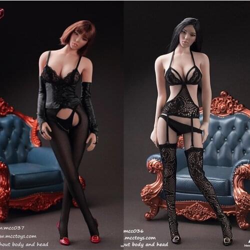 1/6 Sexy Lace Hollow Underwear Lingerie Clothes Fit 12'' Female Large Middle Bust Action Figure Model MCC036 MCC037