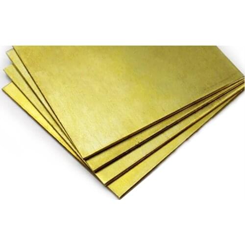 1pc 0.5/0.8/1/1.2/1.5/2./2.5/3mmx100x100mm Brass Strip Copper Sheet Foil Metal Thin Plate Latten thickness