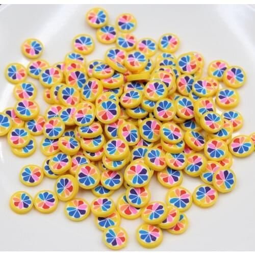 100g/lot Grapefruit Slices Polymer Clay Pomelo Fruits Sprinkles Soft Pottery for Toys Decoration DIY Crafts Filler Accessories