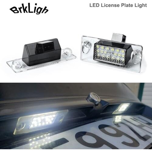 2Pcs Suber Bright LED License Plate Lights Car Accessories For Audi A4 B5 Limousine 5B Avant A3 S3 8L Facelift Number Plate Lamp