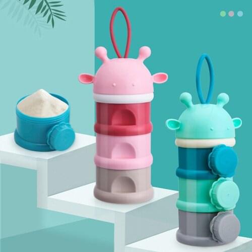 3Pcs Baby Milk Powder Portable Storage Cans Baby Snacks Storage Tank Formula Milk Powder Distributor Childrens Snack Food Box