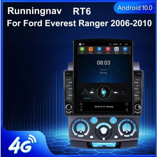 9.7" Android 10.1 For Ford Everest Ranger 2006 2007 2008 - 2010 Tesla Type Car Radio Multimedia Video Player Navigation GPS RDS