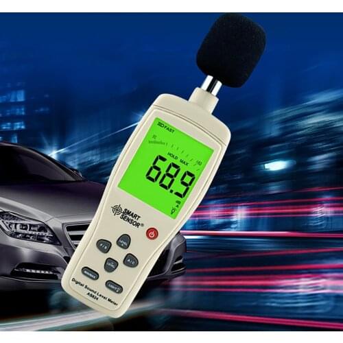 Digital Sound Noise Level Meter Decibel Detector Pressure Level Tester LCD Display 30~130 dBA/35~130dBC db Meter With Battery