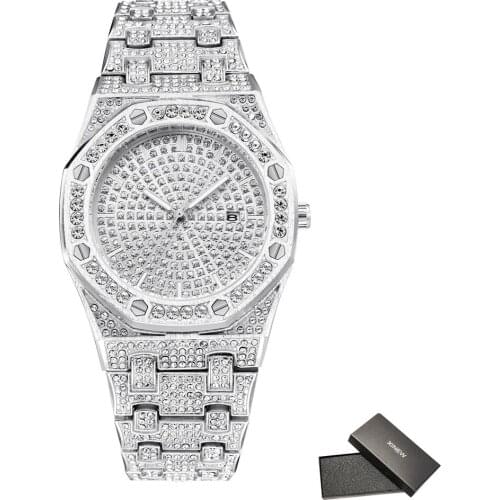 CURDDEN Brand Watches Mens Luxury Diamond Fashion Alloy Band Gold Date Business Quartz Wristwatches Relogio Masculino ouro 2020