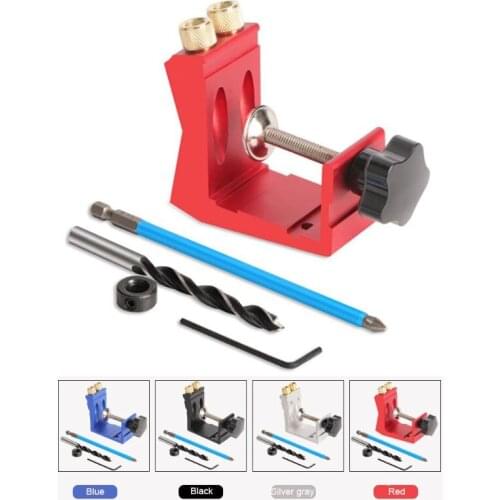 M4YC 15 ° Woodworking Making Furniture Tools Oblique Hole Locator Suitable for Quick Connection of Furniture Aluminium Alloy