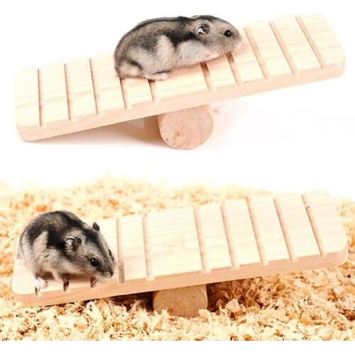 Hamster Wood Seesaw Non-slip Molar Sports Exercise Toy Chinchillas Pet Supplies Pet Funny Game Supplies