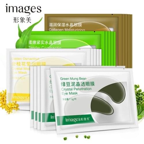 Images Crystal through tyra compact to improve the appearance of fine lines black rim of the eye crystal eye mask 5Pcs/lot