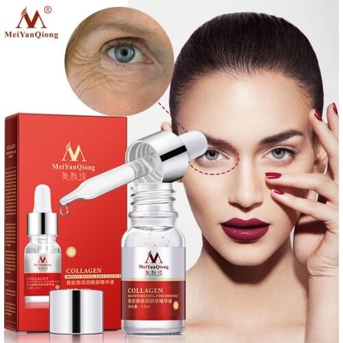 MeiYanQiong Collagen Eye Serum Hyaluronic Acid Moisturizing Anti-Aging Serum Reduce Fine Lines Dry Firming Lifting Eye Skin Care
