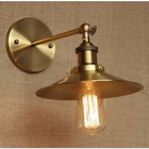 Brass Loft Industrial Vintage Wall Light For Dinning Room Class Retro Edison Wall Sconce Lamp Arandelas