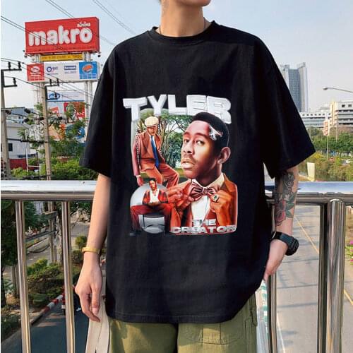 2021 Hot Sale Tee Tyler The Creator Printed Fashion Funny Style T-shirts Classic Summer T -Shirts Oversized Unisex Couple Tshirt
