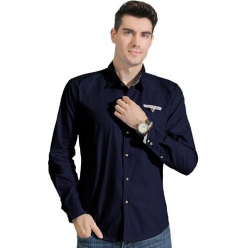 YVLVOL New Mens Shirts Casual Social Business Male Shirt Top Quality Long Sleeve Mens Dress Shirts Man Blouse 2020