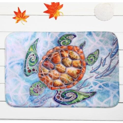 The latest design of large sea turtle home front bedroom carpet slip mats
