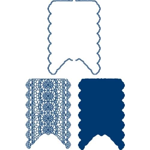 New 2021Traditional Lace Ribbon Tail Metal Cutting Dies for DIY Scrapbooking and Card Making Decorative Embossing Craft No Stamp