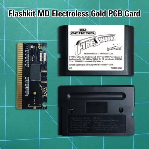 Fire Shark - Flashkit MD Electroless Gold PCB Card 16 bit MD Games Cartridge For MegaDrive Genesis console