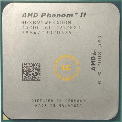 AMD Phenom II X4 B95 CPU/HDXB95WFK4DGM/HDXB95WFK4DGI 938Pin/3.0GHz/6MB L3/95W Socket AM3