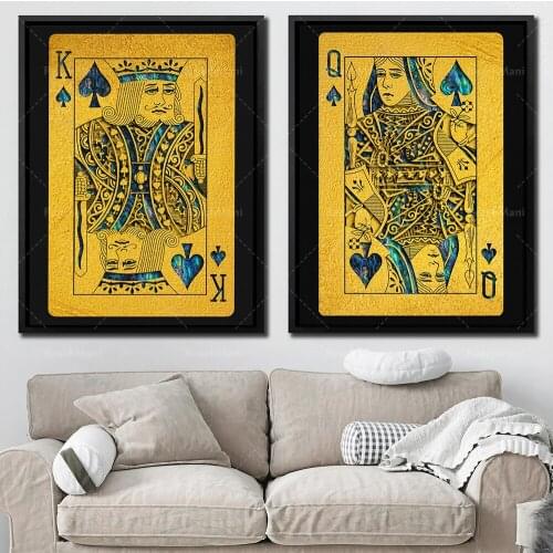 Queen of Spades Art Print on Canvas Contemporary Art Lucky Card Poker Poster