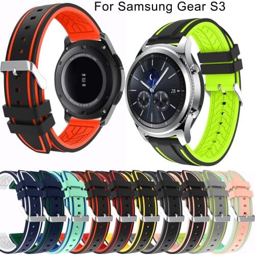 22mm New Soft Silicone Band for Samsung Galaxy Watch active 2 46mm Gear S3 Classic Frontier Strap replacement Watchband Bracelet