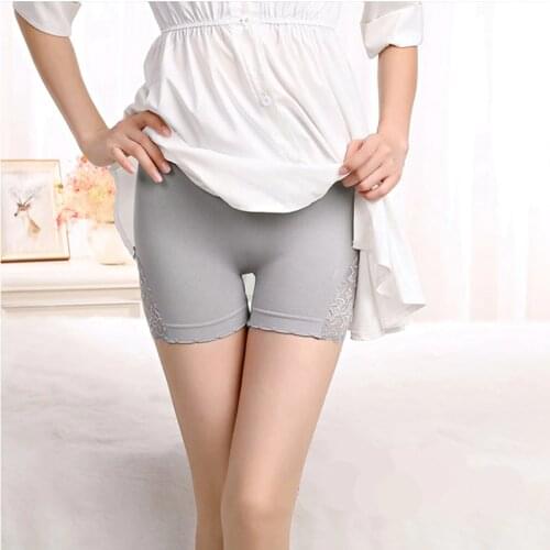 Safety Shorts Under Skirt Short Pants Women Boxer Femme Anti Chafing Tight Shorts Lace Summer Knickers Seamless Ladies Underwear