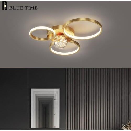 Led Ceiling LIght Luminaires New Home Modern Chandelier Ceiling Lamp for Living room Bedroom Dining rom Kitchen Black&Gold Color