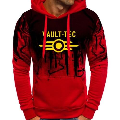 Spring Fashion Vault Tec logo Video Game Fallout 2 3 4 Casual Hoodies 3d Print Men Hooded Outerwear