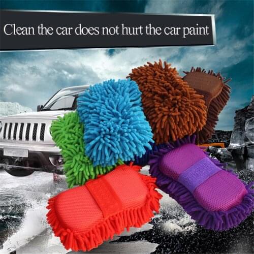 Waterproof Car Wash Microfiber Chenille Gloves Thick Car Cleaning Mitt Wax Detailing Brush Auto Care Double-faced Glove
