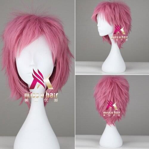 Japan and South Korea Wig Air Bang Paragraph With Daily Harajuku Pink Marui Bunta Cosplay Wig 100% High Temperature Fiber