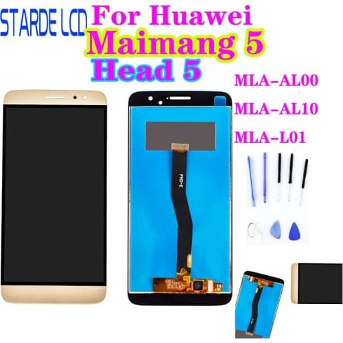 For Huawei Maimang 5 Head 5 LCD Display Panel Touch Screen Digitizer Assembly with Frame MLA-AL00 MLA-AL10 MLA-L01 Nova Plus LCD