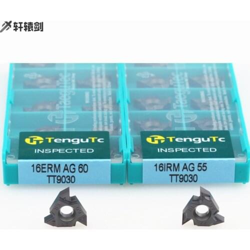 10PCS 16ER M 16IR TT9030 AG55 A55 A60 G55 G60 AG60 Carbide Inserts CNC Knife Lathe Tool