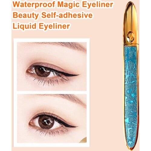 3 In 1 Magic Self-adhesive Liquid Eyeliner Pencil Glue-free Magnetic-free For Eyelashes Waterproof Eye Liner Pen Makeup Cosmetic