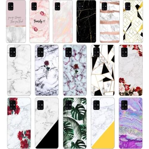 48 Marble Soft Silicone Tpu Cover phone Case for Samsung Galaxy A31 A41 A51 A71 A40 2019 Case