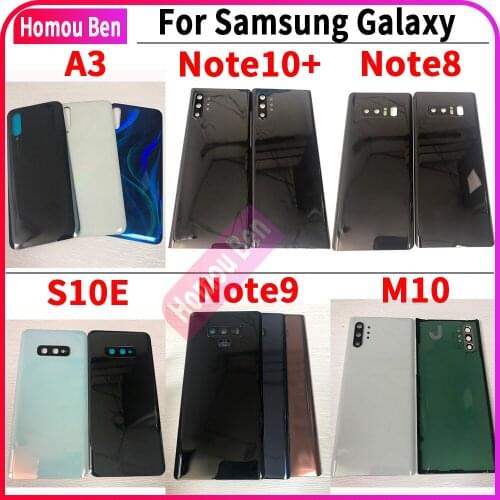5Pcs Original Battery Back Cover Door Housing For Samsung Galaxy M10 Plus Note 8 9 10 S10e A3 A51 A71 With Camera Frame Lens