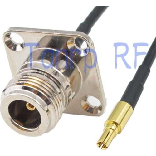 6in CRC9 male plug to N female with 4 hole panel RF connector adapter 15CM Pigtail coaxial jumper cable RG174 extension cord