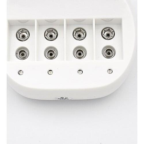PALO 4 Slot 9V Rechargeable Battery Charger for Ni-MH Ni-CD 9V Batteries EU US Plug