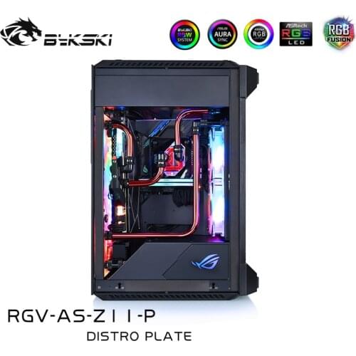 BYKSKI Acrylic Board Water Cooling Channel Solution use for ASUS ROG Z11 Case / Kit for CPU and GPU Block / Instead Reservoir