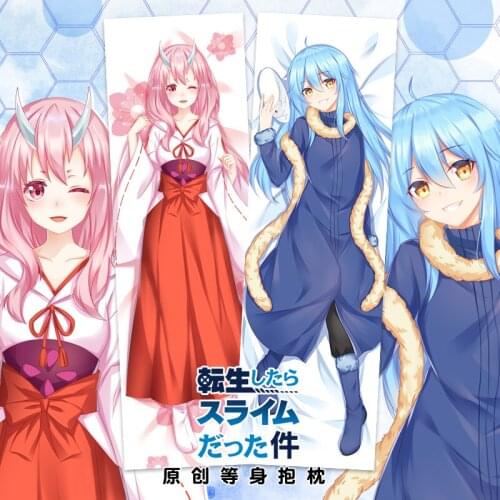 Anime Rimuru Tempest Shuna That Time I Got Reincarnated as a Slime Dakimakura Hugging Body Pillow Case Otaku Pillow Cover SM