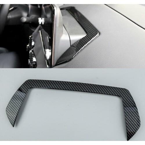 Car Inner Front Dashboard GPS Navigation Panel Frame Cover Trim Carbon Fiber Style ABS Fit for Nissan Sentra 2020-2021