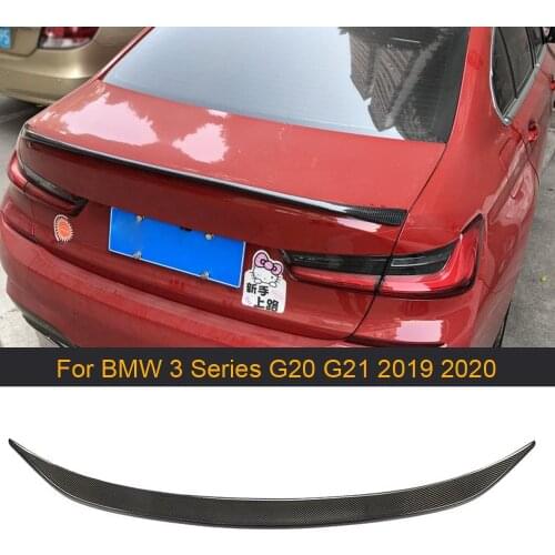 Carbon Fiber Car Rear Spoiler Wing For BMW 3 Series G20 G21 2019 2020 Car Rear Trunk Spoiler Boot Lip Wing Tail Trim