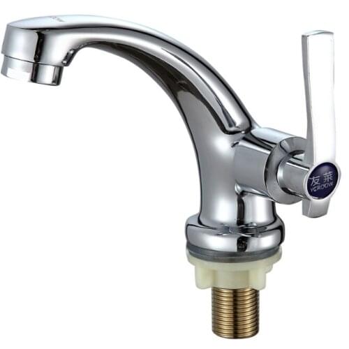 Free shipping Single cold bathroom basin facuet with zinc alloy bathroom mixer tap of polished chrome basin mixer