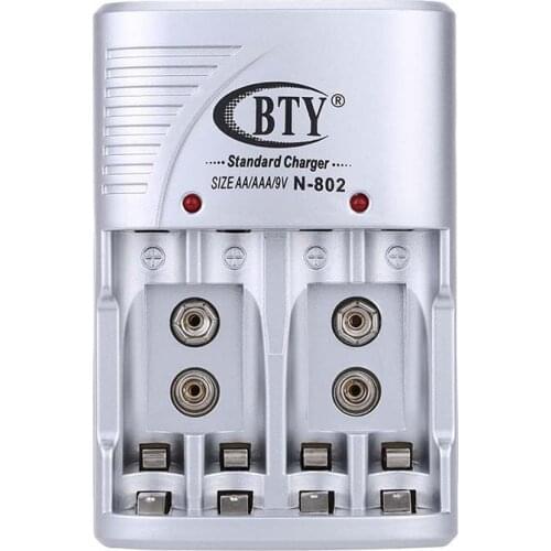 BTY Rechargeable AA / AAA Battery Charger 14500 10440 Ni-MH / Ni-Cd Fast Charger 4 Slot