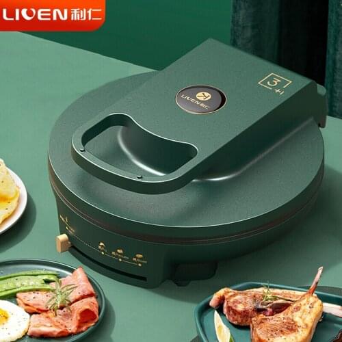 Household Grilling Machine with Adjustable Temperature Breakfast Machine Barbecue Machine Pancake Maker Tortilla Maker