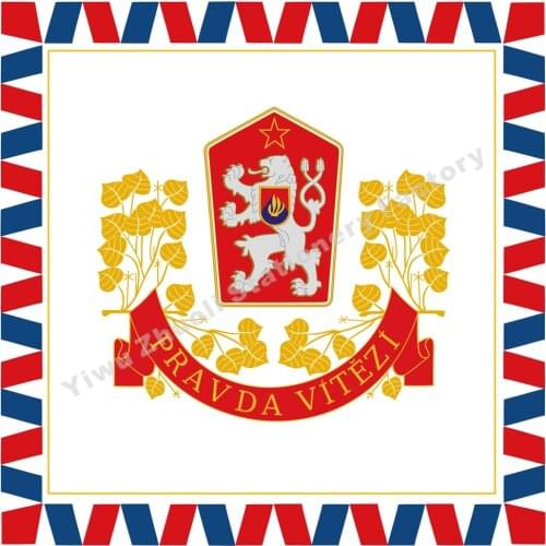 Czechoslovakia President (1960-1990) Flag120X120cm (4x5FT) 120g 100D Polyester Double Stitched High Quality Banner Free Shipping