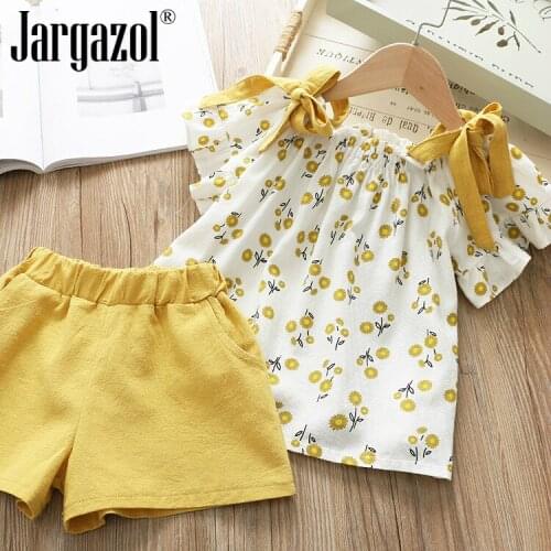 Children Summer Dress 2019 Casual Style Girls O-Neck Clothing Set White Lace T-shirt+Skirt Girls Sleeveless Suits Kids Clothes