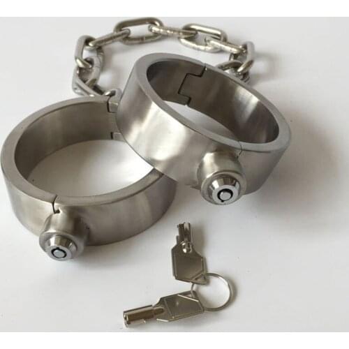 Adult Games Restraints Feet Fetish Stainless Steel Chain Ankle Cuffs BDSM Torture Bondage Slave Legcuffs Sex Toys For Couples