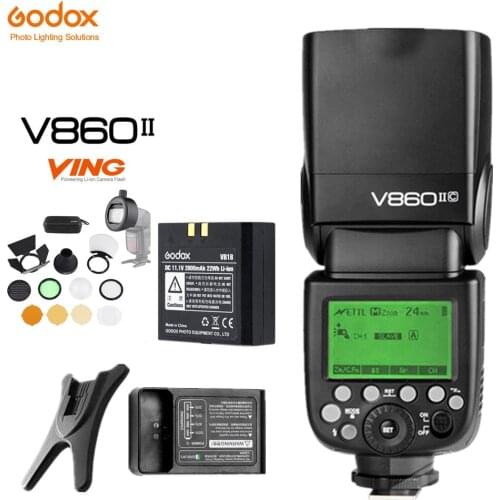 Godox V860II Speedlite Flash GN60 TTL HSS Li-ion Battery S-R1 Adapter AK-R1Diffuser for Sony Nikon Canon Olympus Fuji SLR Camera