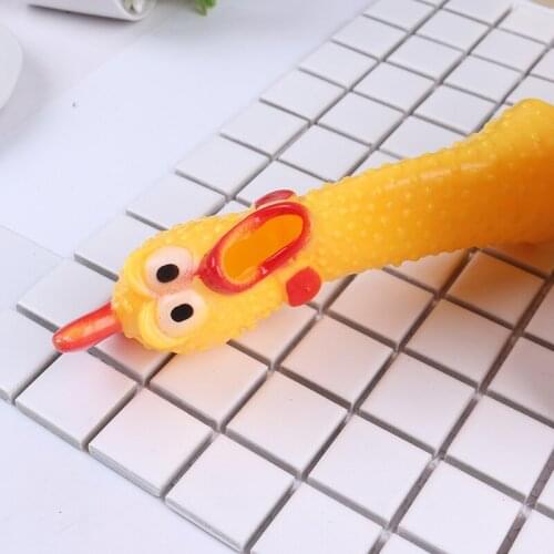 17cm Newness Screaming Rubber Chicken Squeeze Sound Toy Pets Toy Product Dog Toys Shrilling Gags & Practical Jokes Funny Gadgets